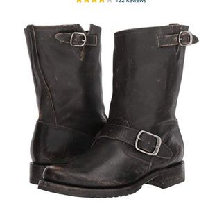 Frye Veronica Short Boot– Distressed Black Leather